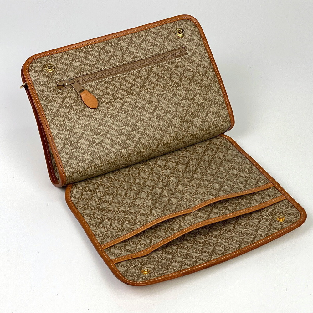 Celine Macadam clutch bag Shoulder canvas beige - Picture 6 of 7